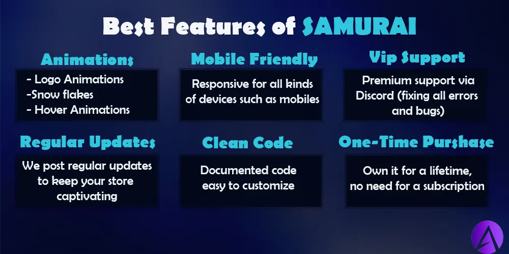 Samurai - Tebex Template | DARK BLUE