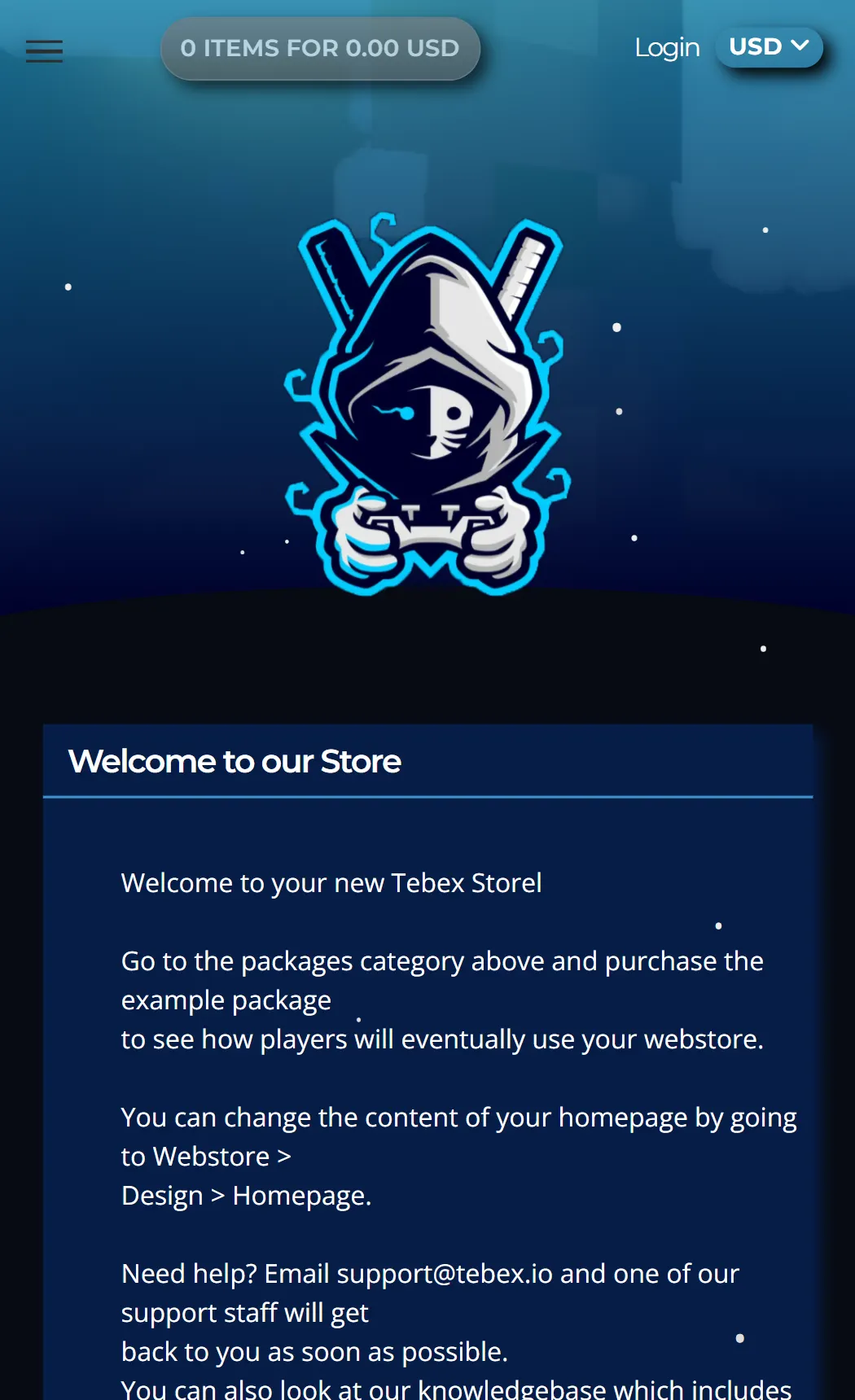 Samurai - Tebex Template | DARK BLUE