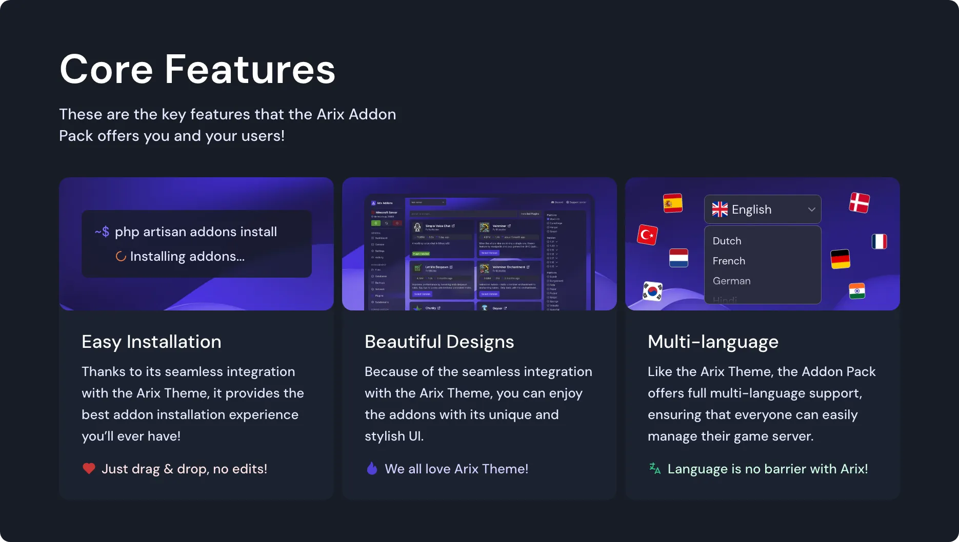 Addon Pack | Arix Pterodactyl