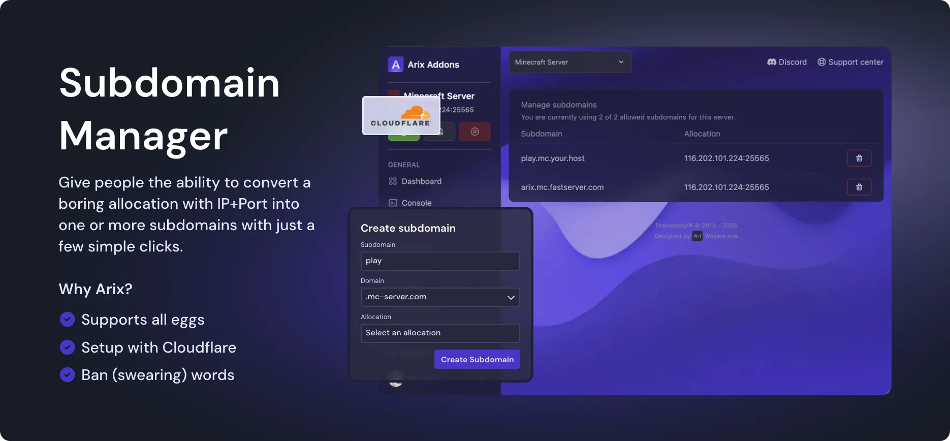 Addon Pack | Arix Pterodactyl