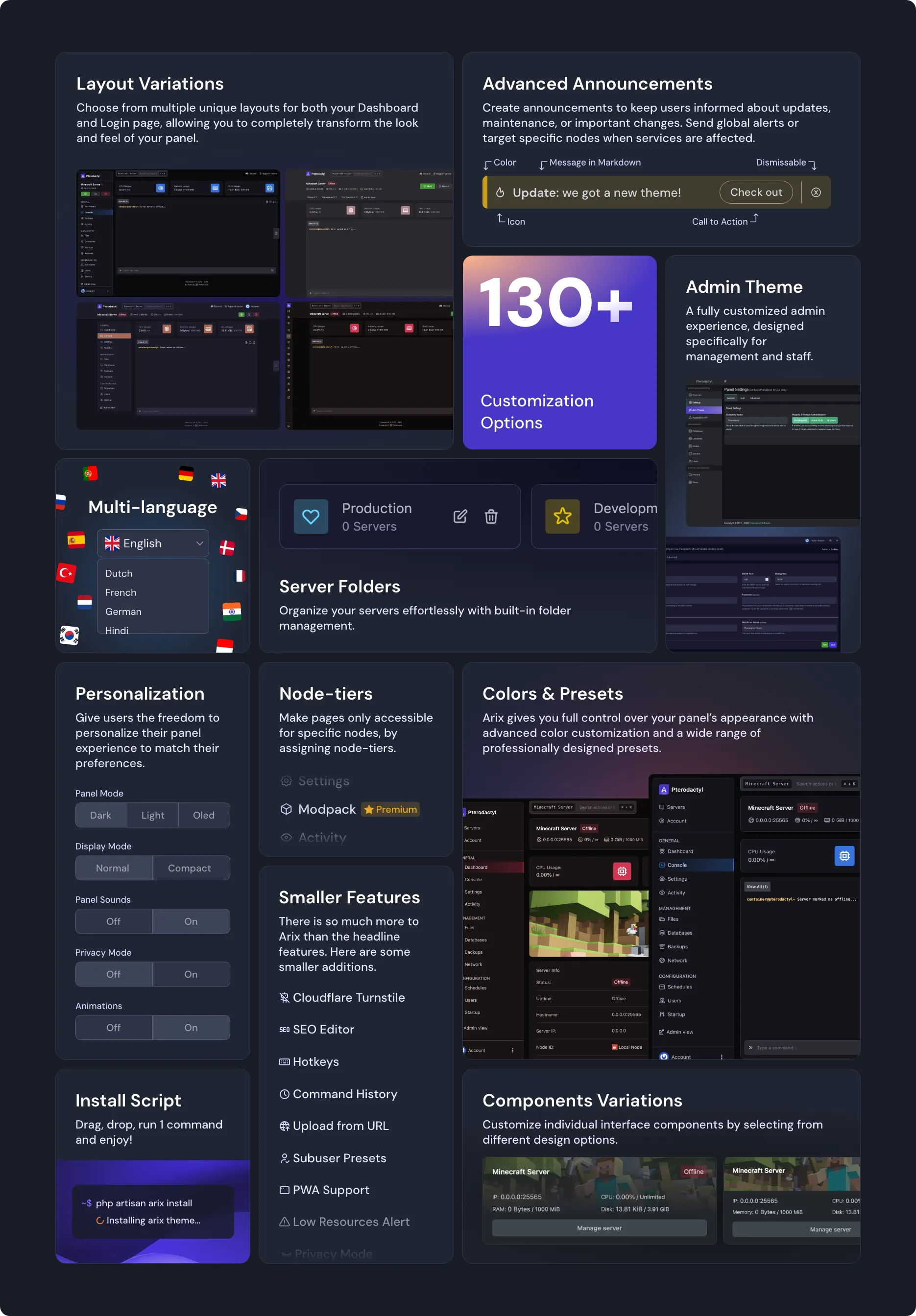 Arix Theme | LATEST PTERODACTYL